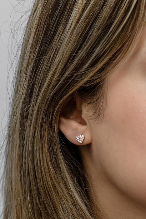 Heliophilia Silver Pendientes de Plata de Ley 925 con Oro Rosa y Circón Heliophilia Silver Pendientes de Plata de Ley 925 con Oro Rosa y Circón